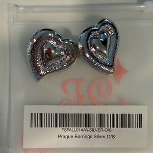 For Love and Lemons Heart Prague earrings nwt